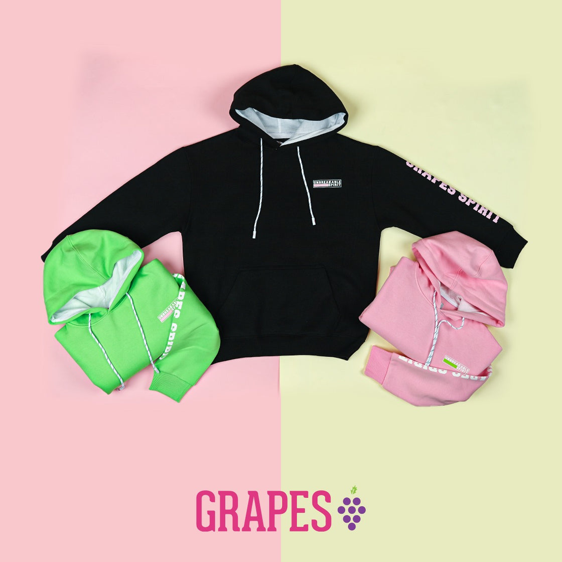 Grapes Hoodie, 100% Cotton