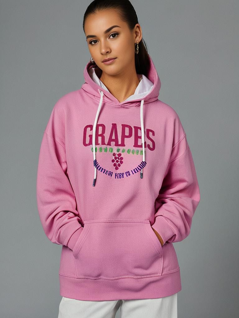 Grapes Hoodie, 100% Cotton